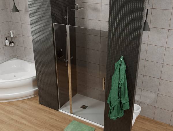 Душевая дверь Allen Brau Priority 140 см тонированное стекло хром 3.31010.00G