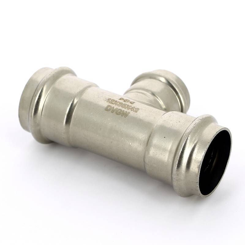 Тройник пресс IBP B Press Inox 42х35х42 мм нержавеющая сталь PS5130 0423542