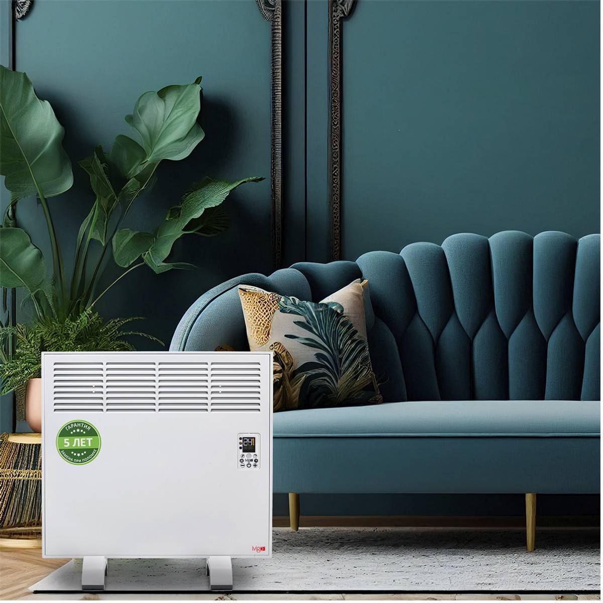 Конвектор электрический iVigo EPK Pro 500 Вт электронный термостат Wi-Fi EPKP05