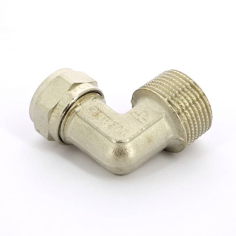 Угол обжимной никелированный Tiemme 16х3/4 наружная резьба 1600066