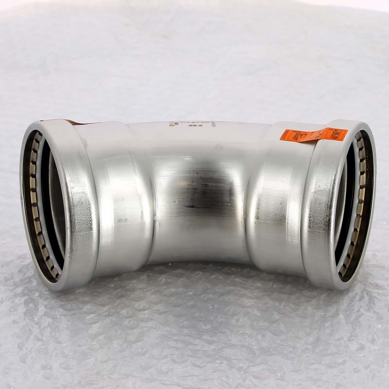 Угольник пресс 45° Viega Sanpress Inox XL 88.9 мм нержавеющая сталь 482664