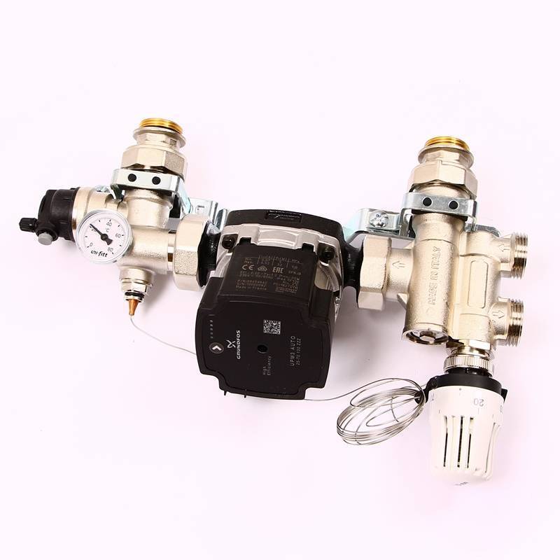 Насосно-смесительная группа Uni-Fitt SOLOMIX 1 с насосом Grundfos UPM3 AUTO 25-70 130 472E1200