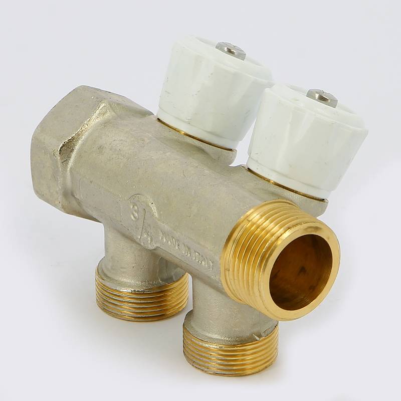 Коллектор с вентилями Emmeti 3/4 2 выхода M24x19 36 мм 01307260