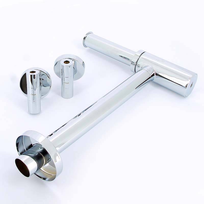 Сифон бутылочный Viega Eleganta 1 1 1/4 x 32 мм с горизонтальным отводом хром 492489