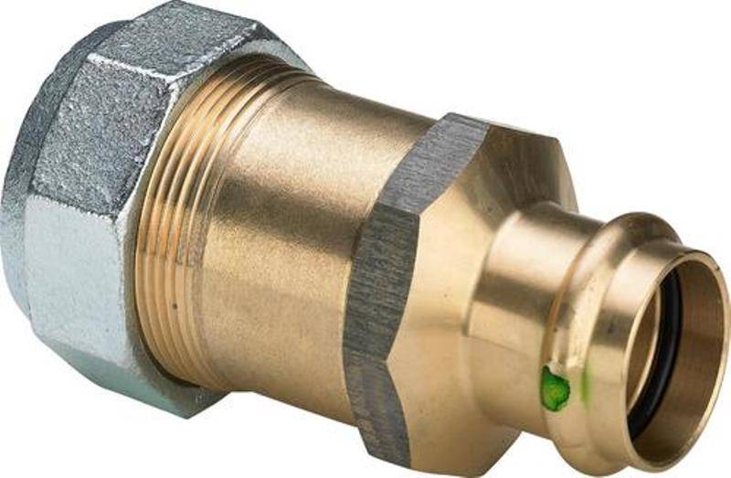 Переходник бронзовый Viega Sanpress со стальной трубы на медь 1х28 мм 588564