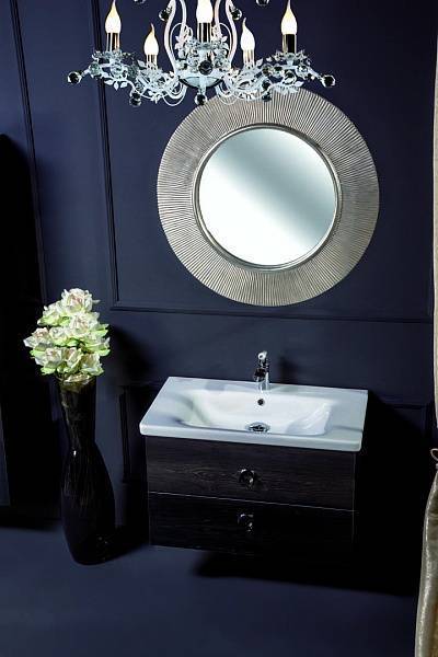 Зеркало круглое подвесное Boheme NeoArt 82х5х82 см серебро 528-SL light