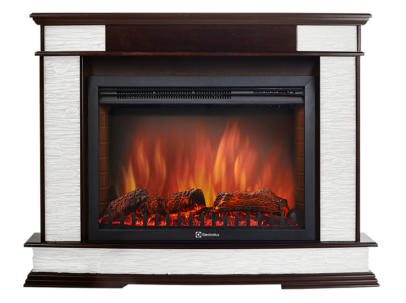 Портал для электрокамина Firelight Scala 30 сланец скалистый белый / темный дуб 1230522