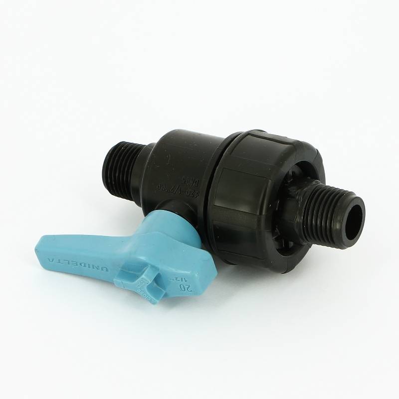 Кран для труб ПНД Unidelta 1/2 НН полипропилен PP-B 1074002002001