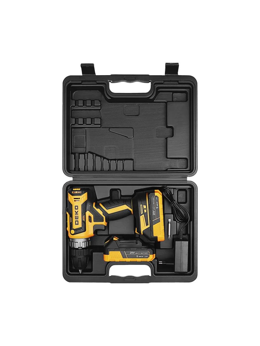 Дрель-шуруповерт аккумуляторная DEKO DKCD20-Li 20 В 2x2.5 Ач Case 085-1123