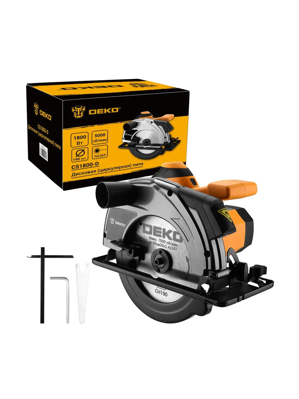 Дисковая пила DEKO CS1800-D 1800 Вт CS1800-D