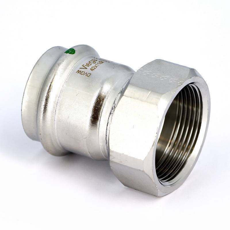 Муфта переходная пресс-В Viega Sanpress Inox нержавеющая сталь 42x1 1/2 436674