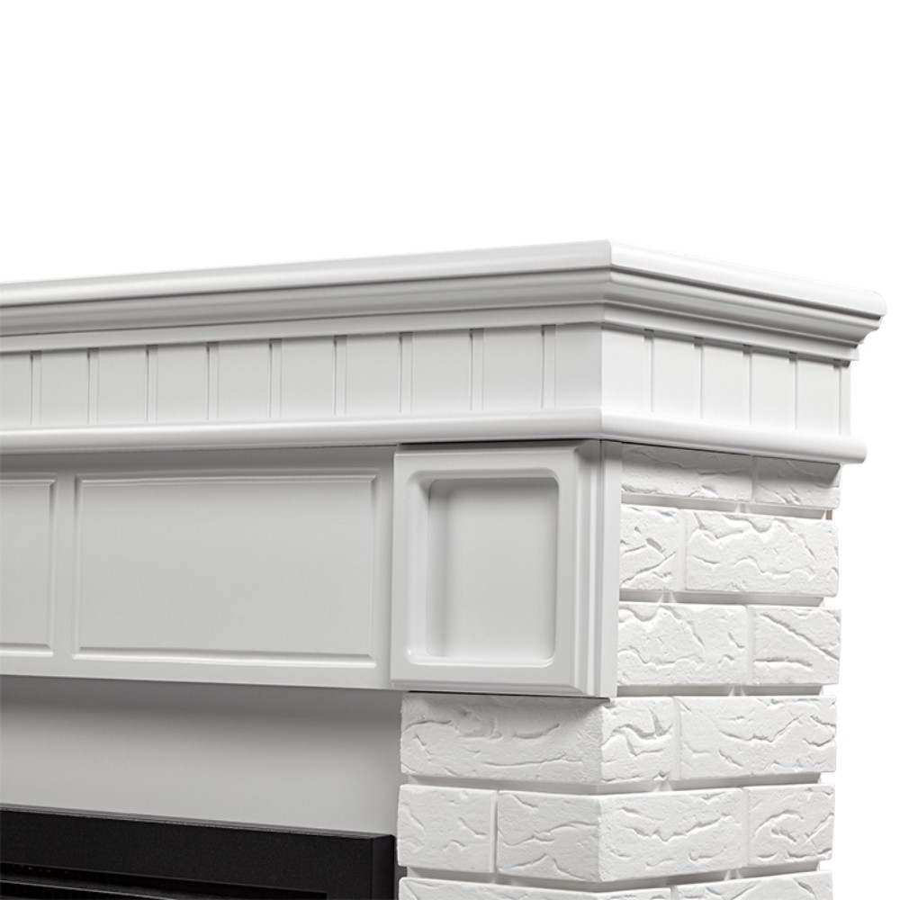 Каминокомплект Electrolux Bricks 25 камень белый белая эмаль с очагом EFP/P-2520LS N 1747578