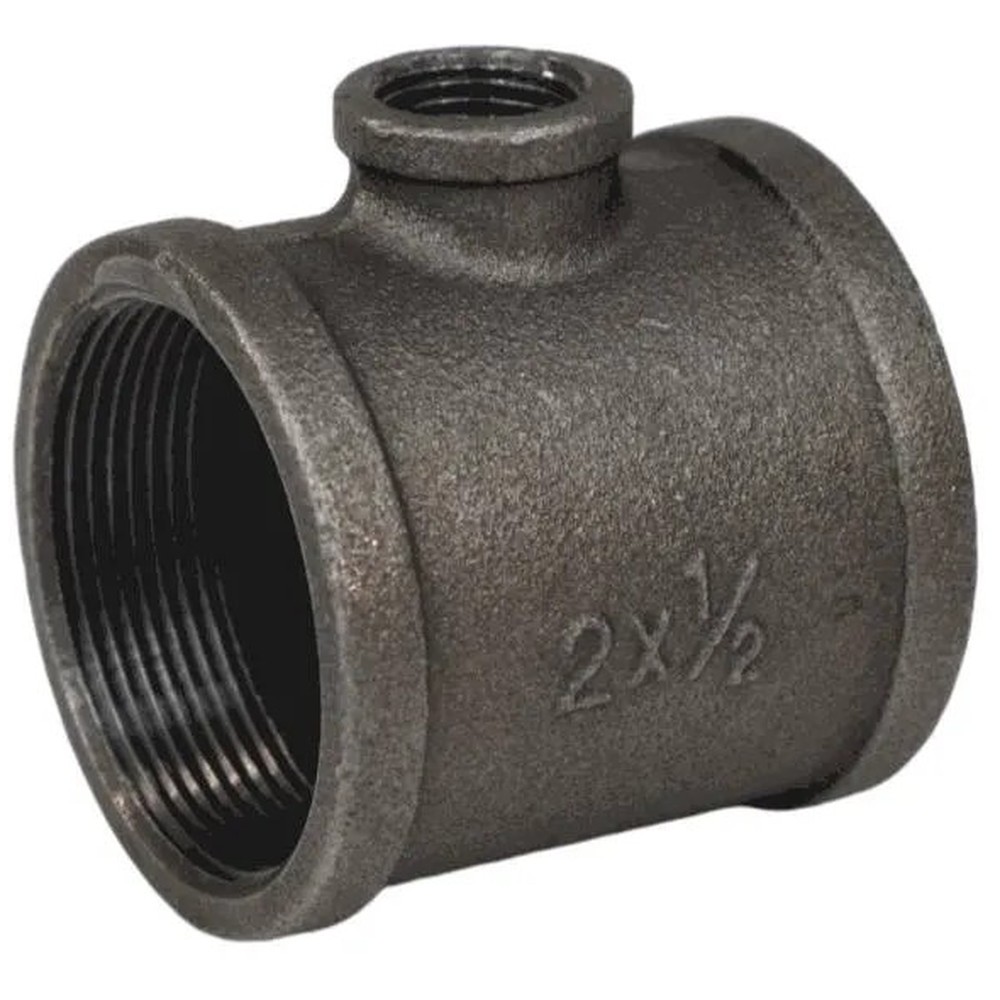 Тройник чугунный переходной FITTEX PLUS Ду20х15 3/4х1/2 ВВ черный 1732941