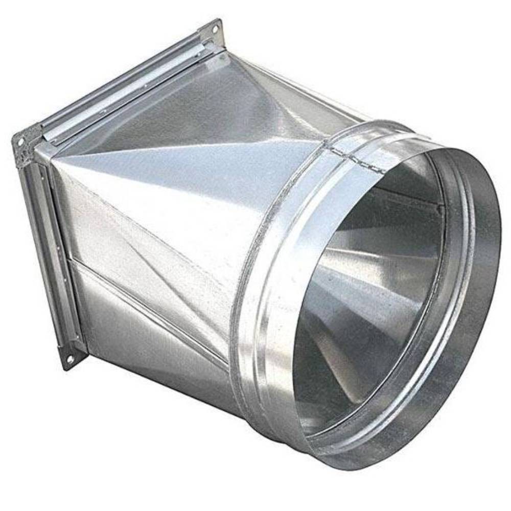 Переход вентиляционный Промвент прямоугольный 200х200 мм на круглый 160 мм h300 мм 200х200/160-h300