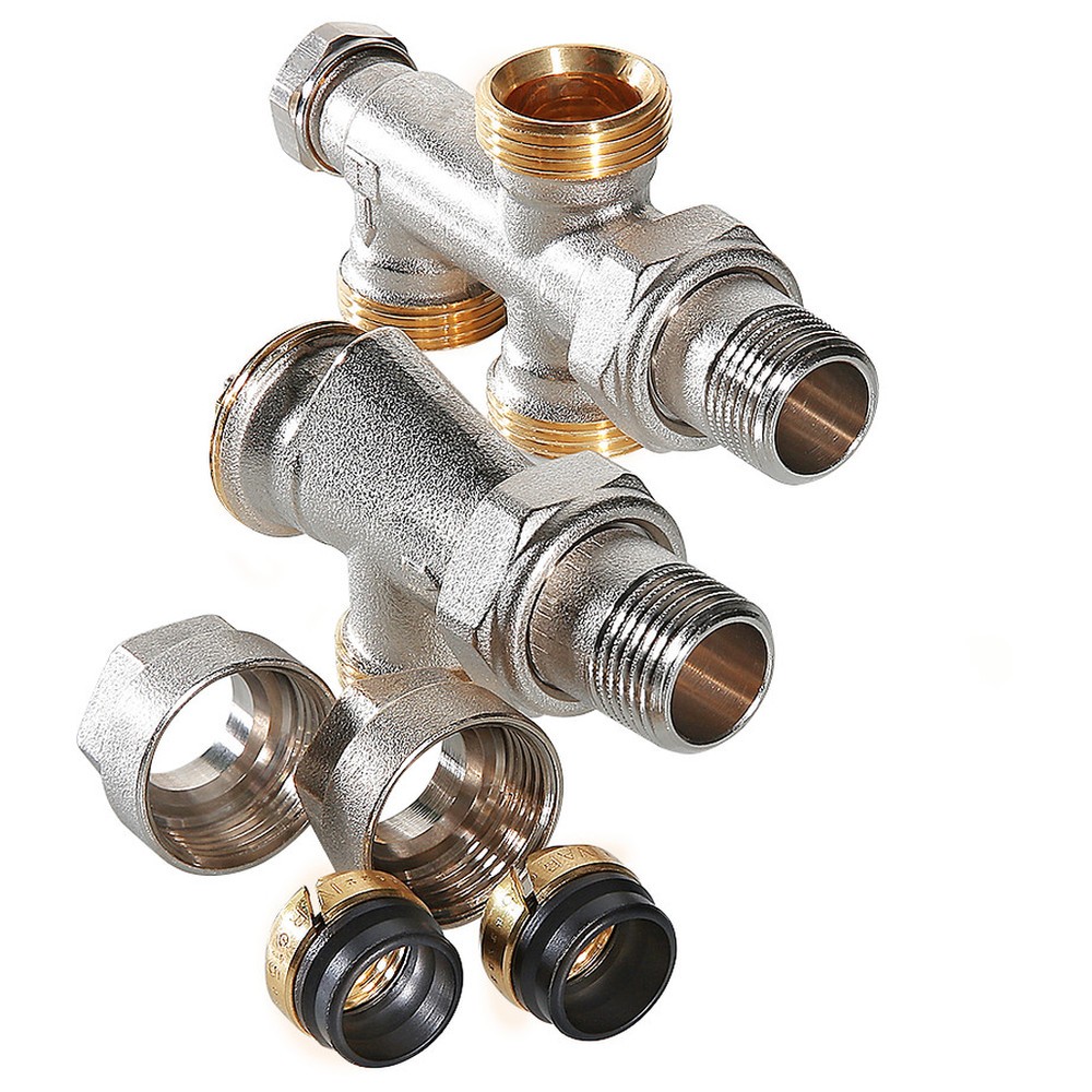 Узел бокового подключения Valtec для двухтрубных систем 1/2 x 3/4 VT.225.K.N