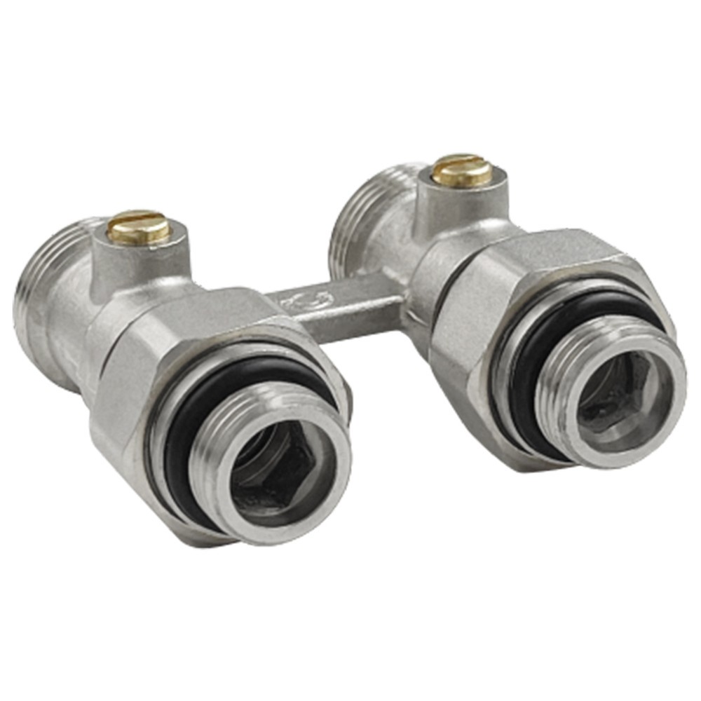 Узел нижнего подключения радиатора прямой VALFEX 3/4 x 1/2 с адаптерами VF.345.01.034.012