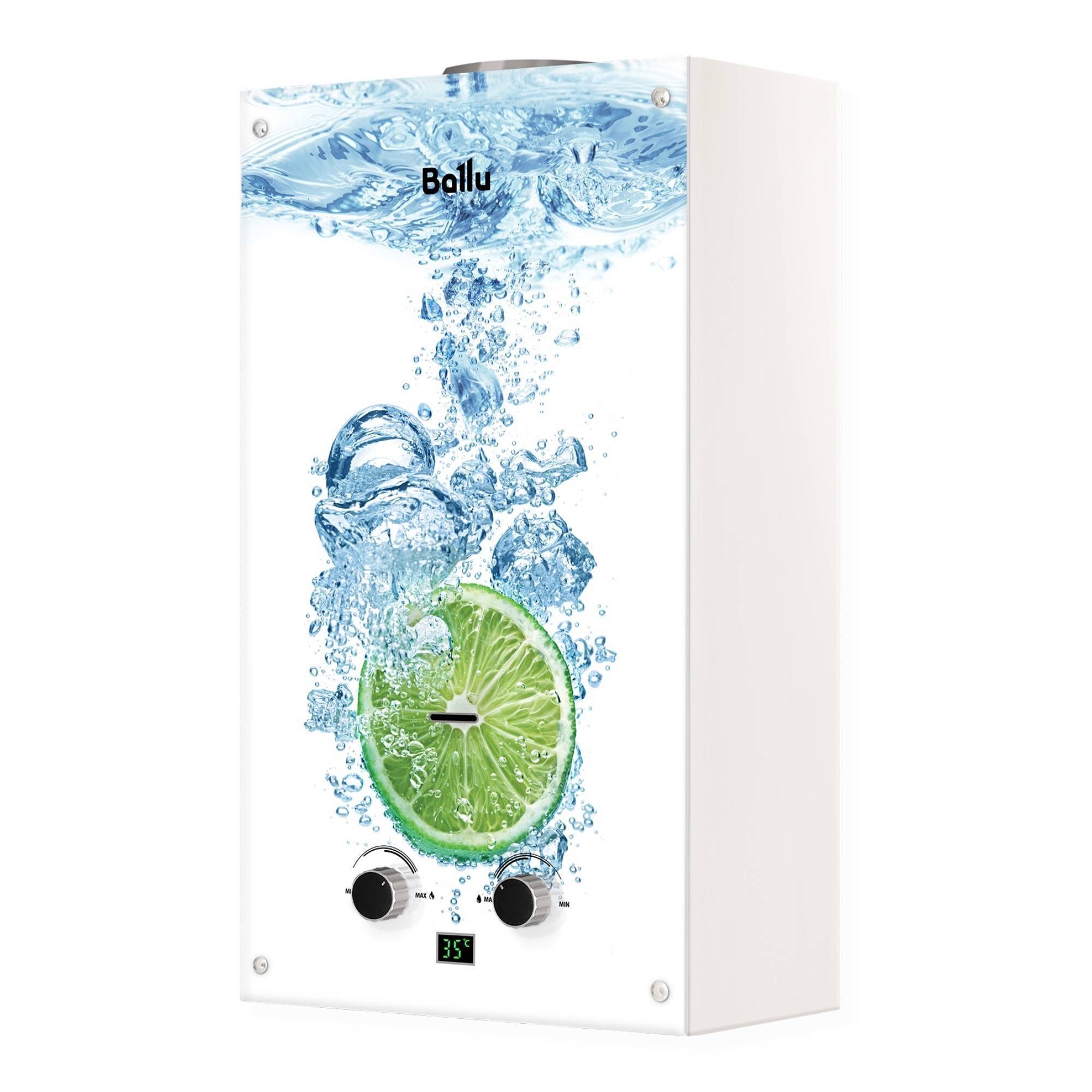 Газовая колонка Ballu GWH 10 Fiery Glass Lime 10 л/мин 1584733