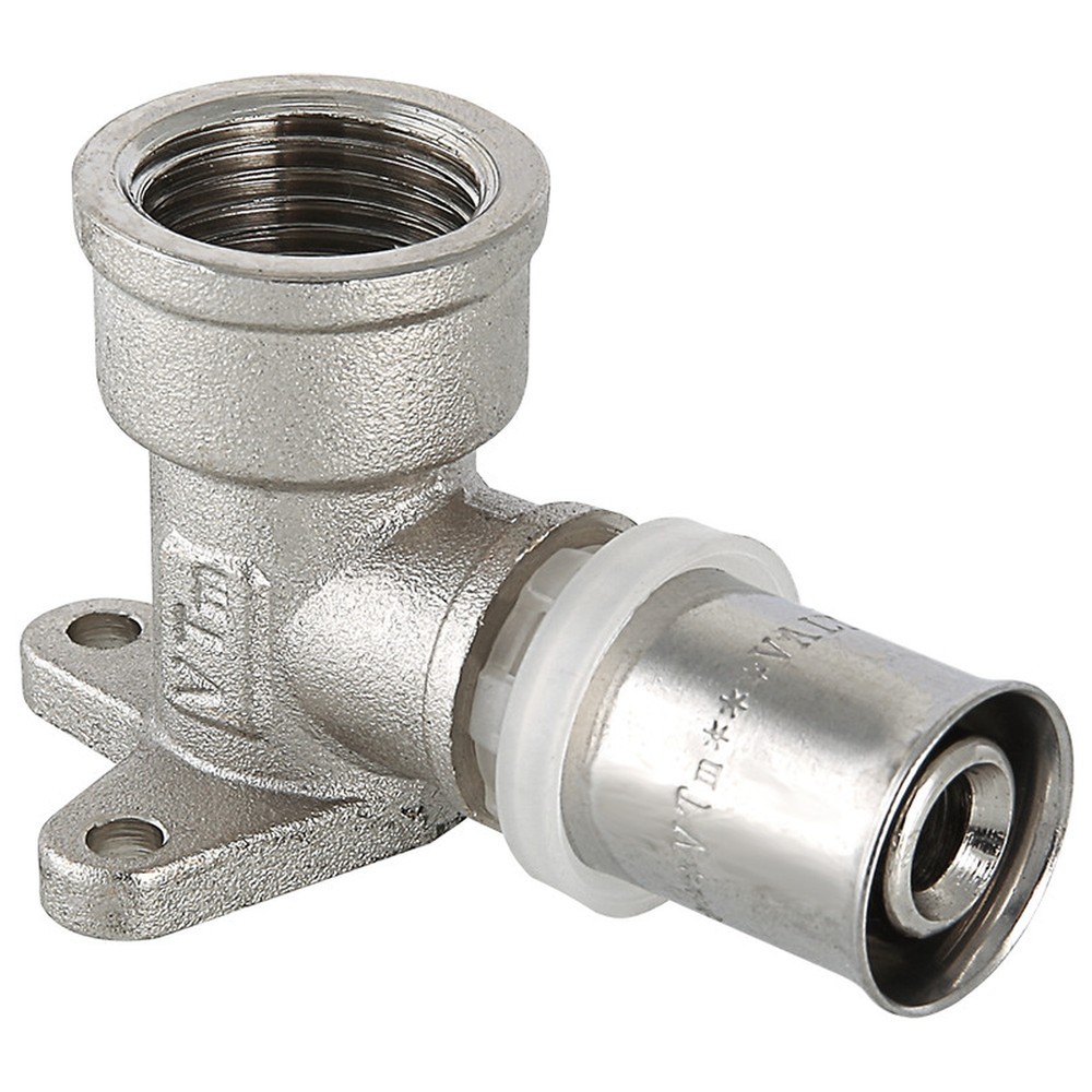 Угольник пресс с креплением VALTEC VTm.254 20x1/2 внутренняя резьба VTm.254.N.2004