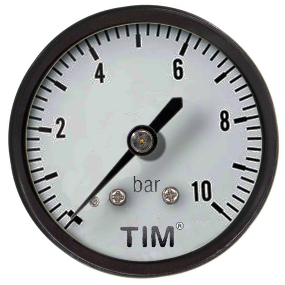 Манометр аксиальный TIM 6 бар 50 мм 1/4 Y-50T-6bar