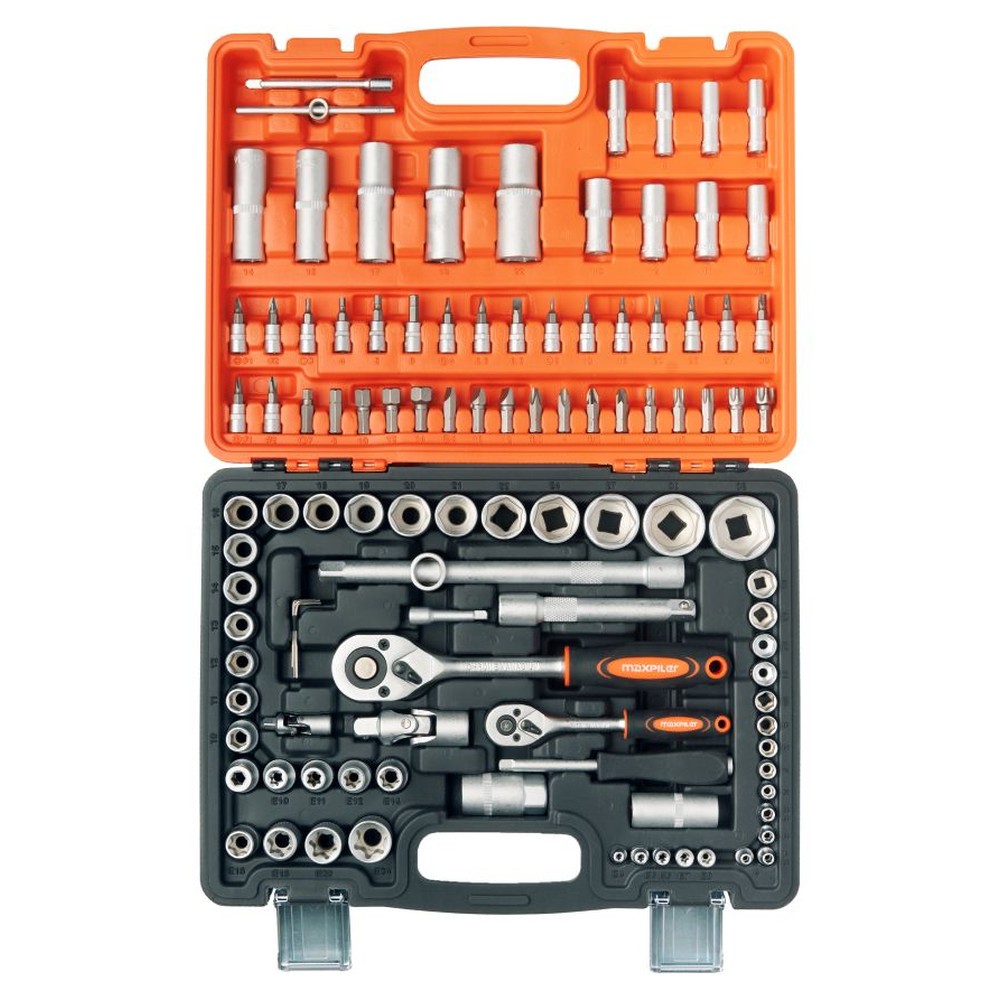 Набор инструментов P.I.T. MaxPiler MXT-108-SET 108 предметов 1/2 и 1/4 CrV MXT-108-SET