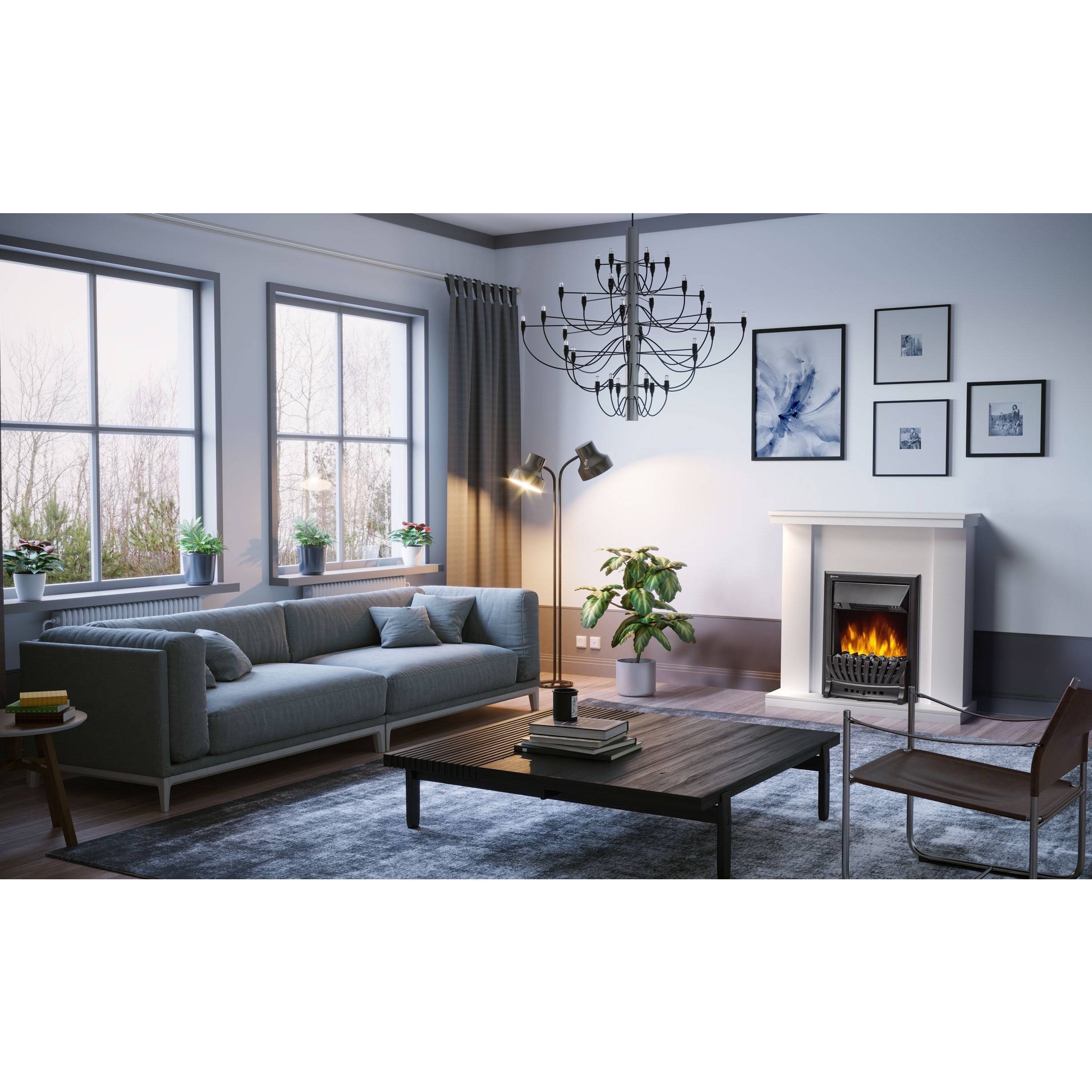 Портал для электрокамина Firelight Uno Classic белый НС-1506414