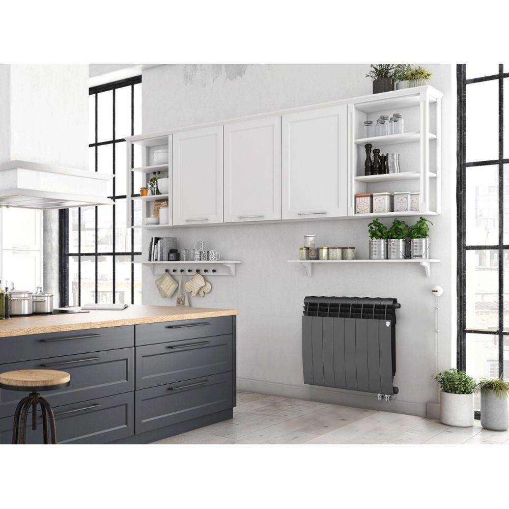 Радиатор биметаллический Royal Thermo BiLiner 500 VR Noir Sable 12 секций нижнее подключение 1196683