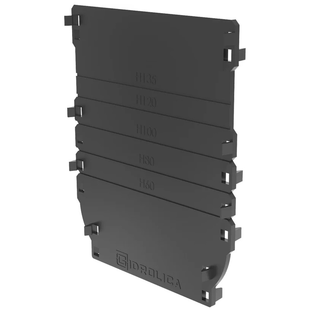 Заглушка торцевая пластиковая для водоотводного лотка Gidrolica Standart DN100 18101