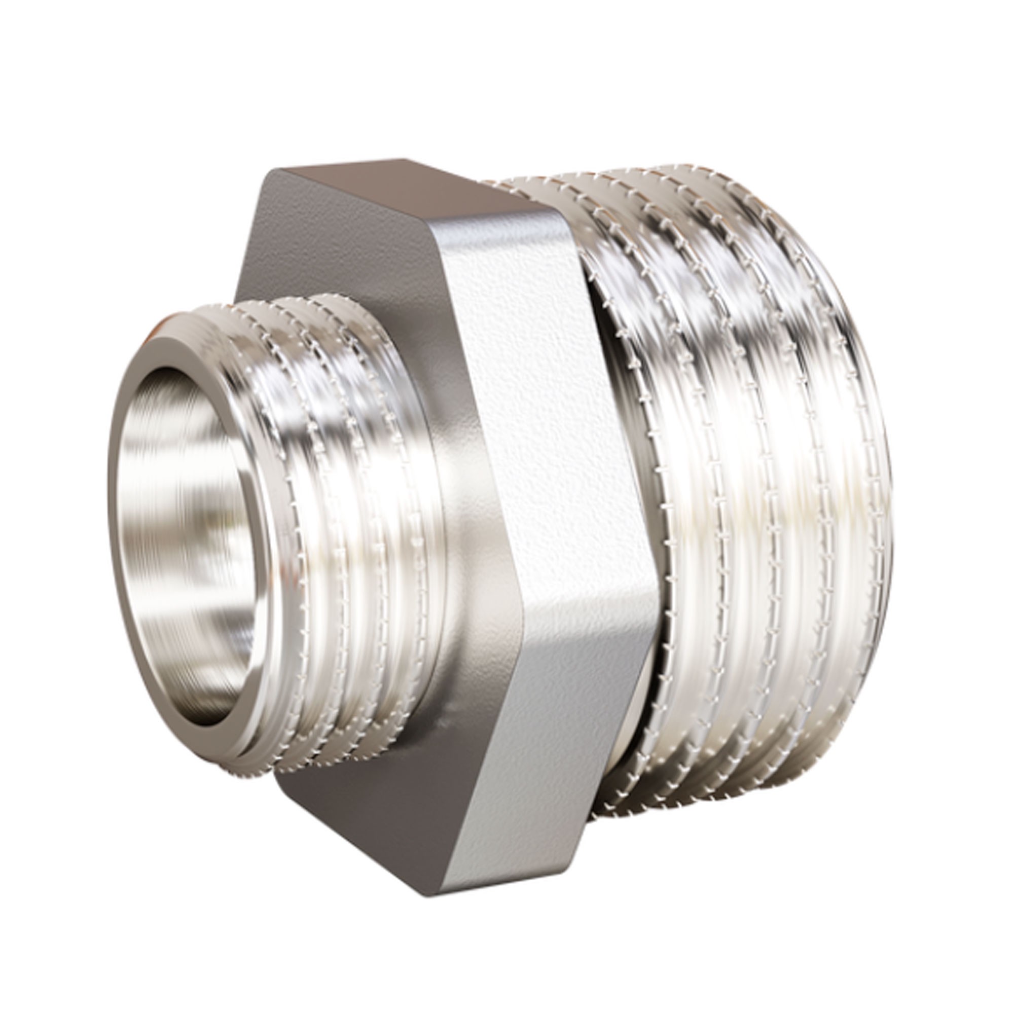 Ниппель переходной LD Pride 1 1/2x1 1/4 НР-НР латунный никелированный НС-1767023