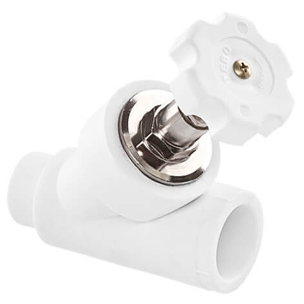 Вентиль полипропиленовый TEBO Technics PPR 25 мм белый 1652245