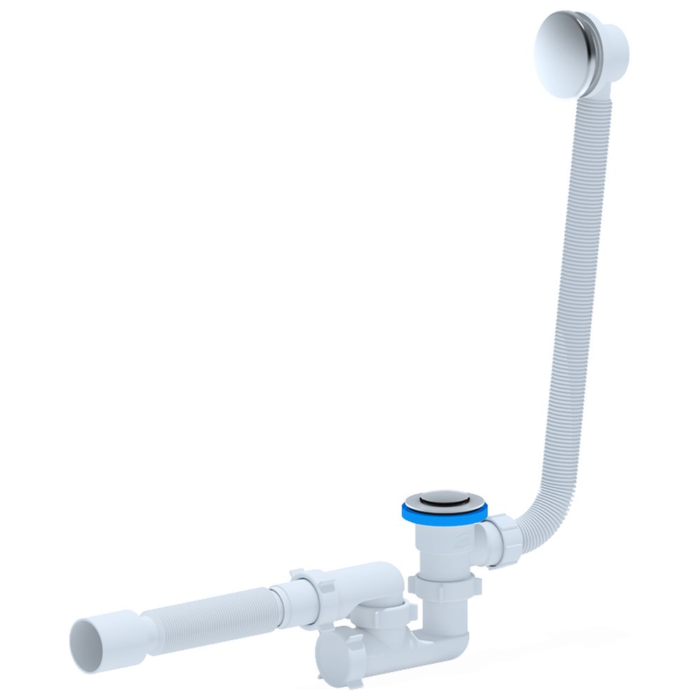 Сифон для ванны АНИ пласт EC255S с переливом 1 1/2х40/50 мм выпуск кнопка EC255S