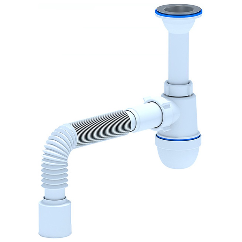 Сифон для мойки АНИ пласт C0510 бутылочный с гибкой трубой 1 1/2х40/50 C0510