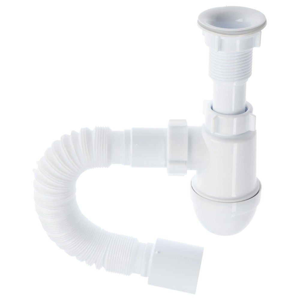 Сифон для мойки АНИ пласт Варяг C5010 бутылочный с гибкой трубой 1 1/2х40/50 C5010