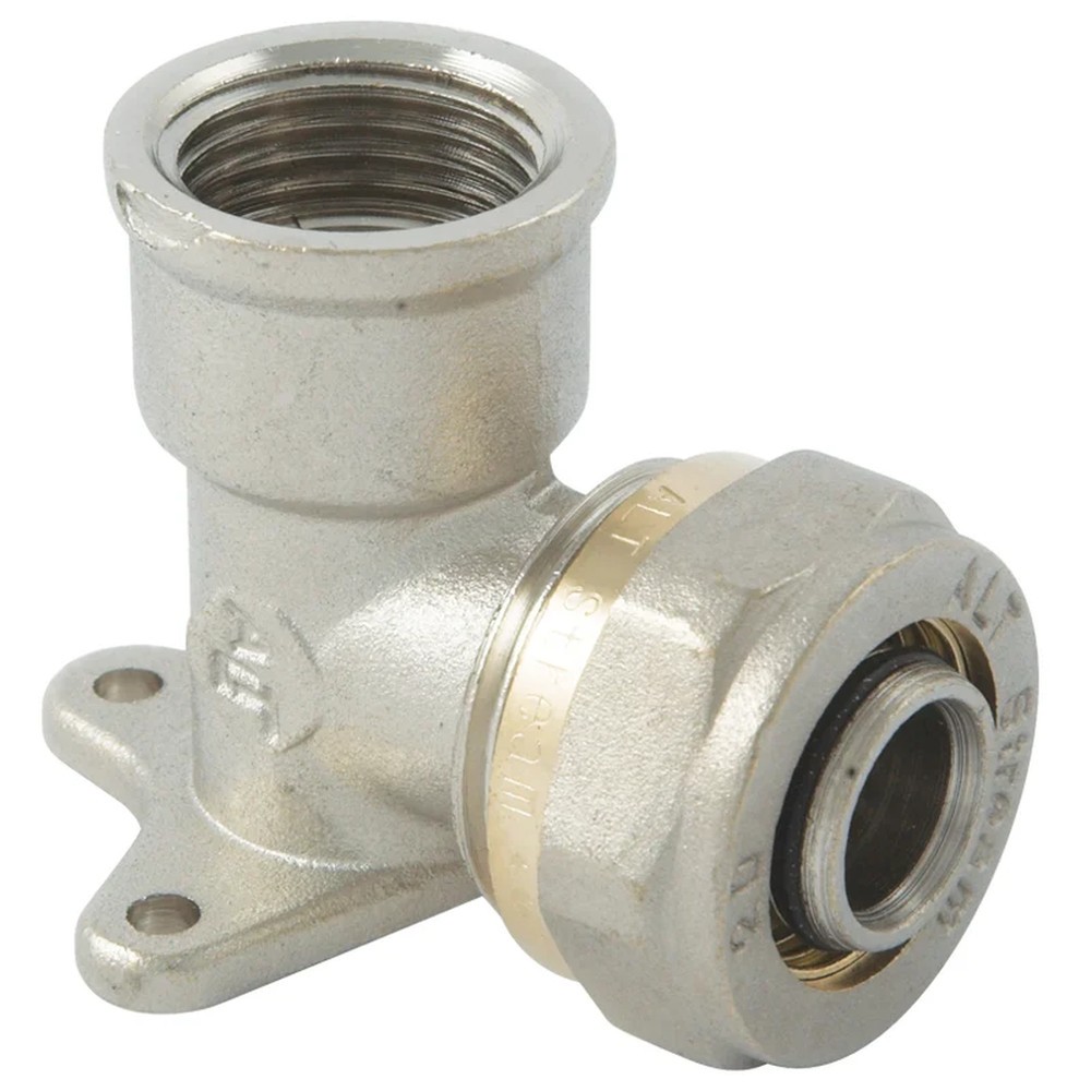 Угольник обжимной с креплением ALTSTREAM 20x1/2 ВР 01.03.020.012