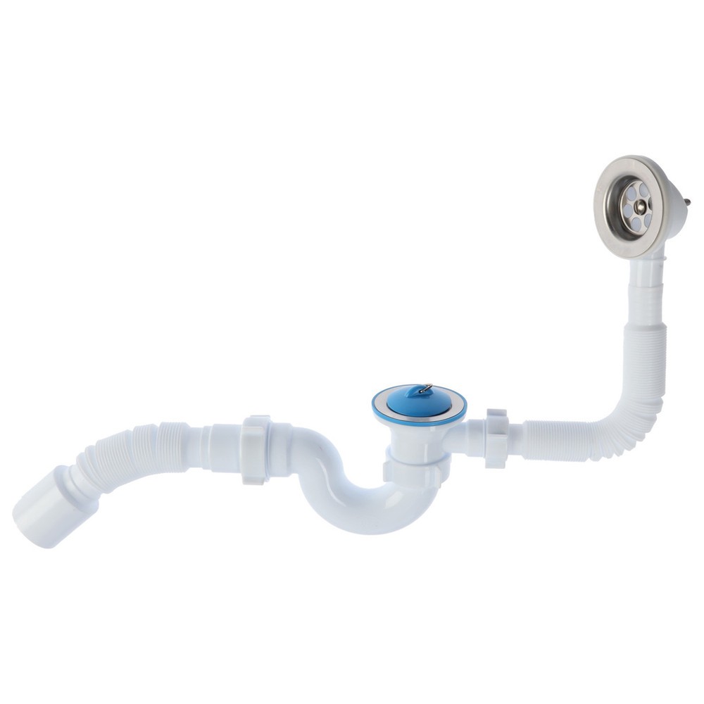Сифон для ванны АНИ пласт Варяг C6155 с гибкой трубой 1 1/2х40/50 мм C6155