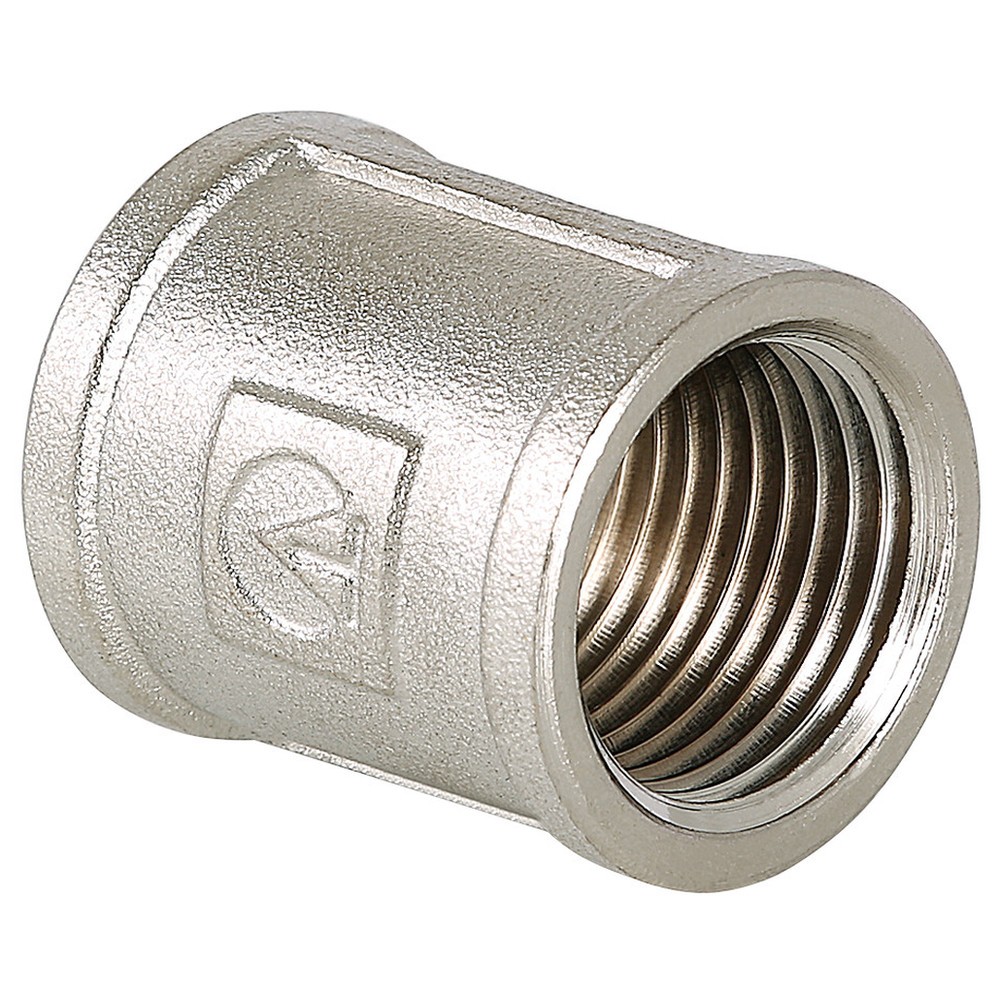 Муфта VALTEC VTr.270.N.0008 латунная никелированная 1 1/2 ВР-ВР VTr.270.N.0008