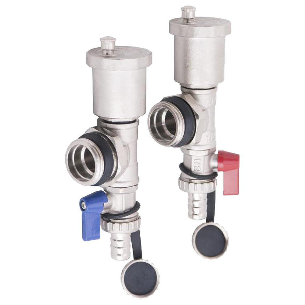 Тройник коллекторный Gappo G435.06 1 с воздухоотводчиком и сливным клапаном пара G435.06