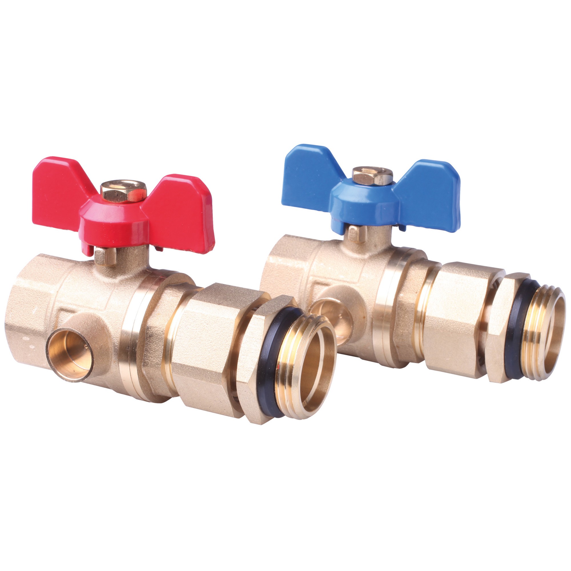 Комплект шаровых кранов Danfoss FHF-BV 1 с накидной гайкой 2 шт 088U0822