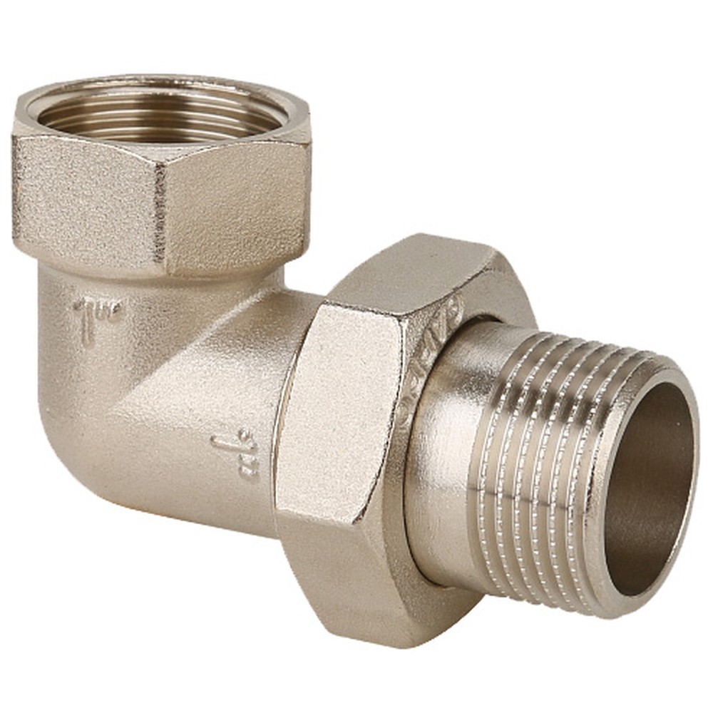 Соединитель угловой Gappo Американка ВР-НР 3/4 никелированный G1441.043