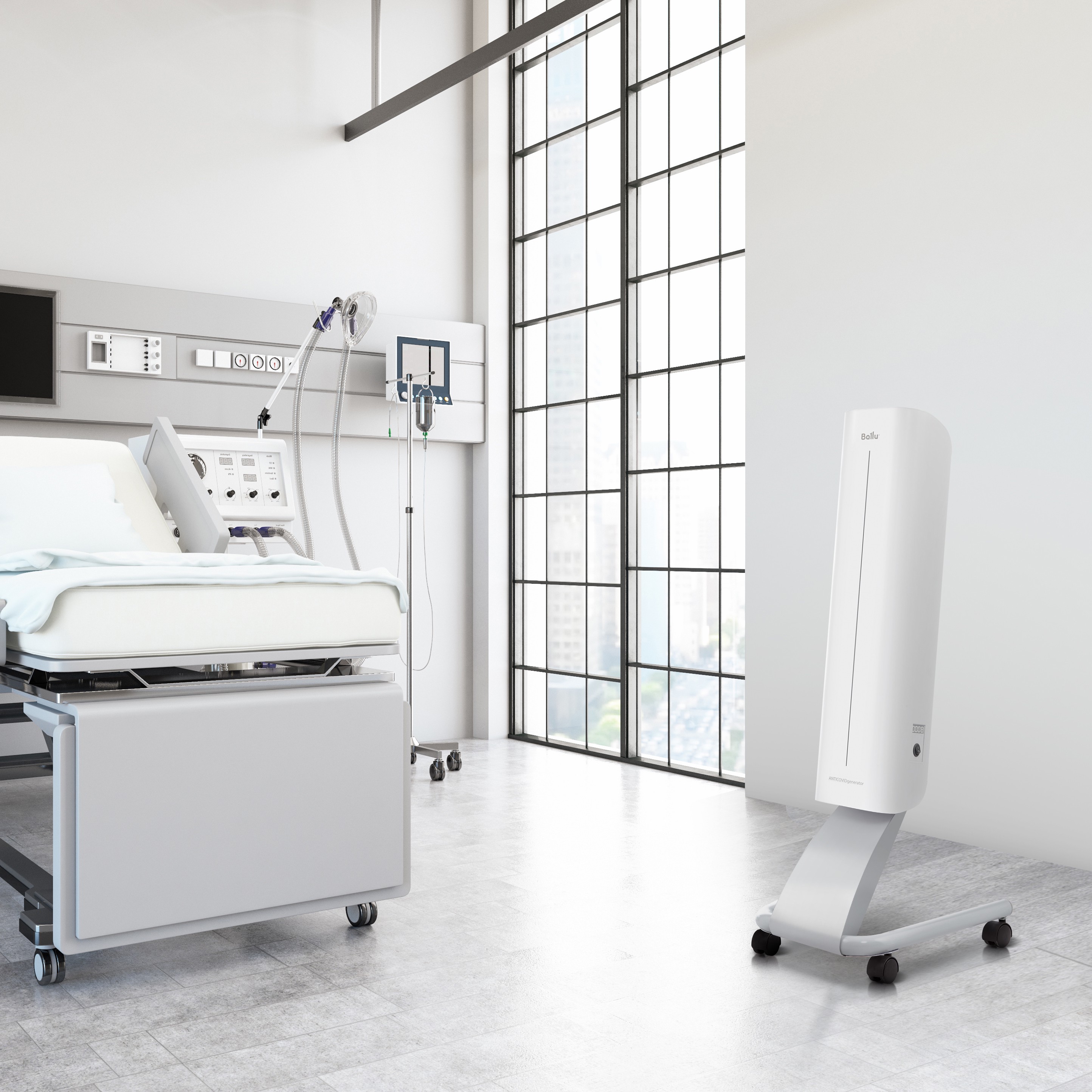 Рециркулятор-обеззараживатель медицинский Ballu ANTICOVIDgenerator DRU-60D WiFi белый