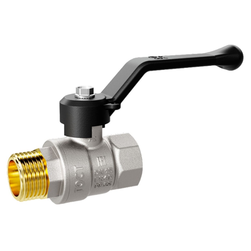 Кран шаровой латунный LD Pride Ду 50 Ру 25 В-Н рычаг 47.50.В-Н.Р