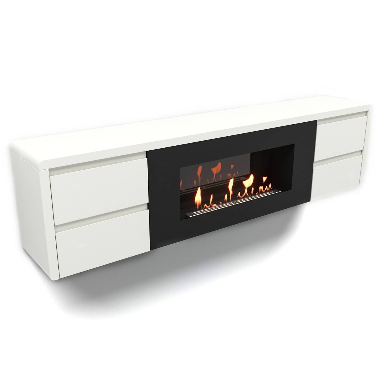 Тумба с биокамином Firelight BFP/P-1700 lux белая 1616365