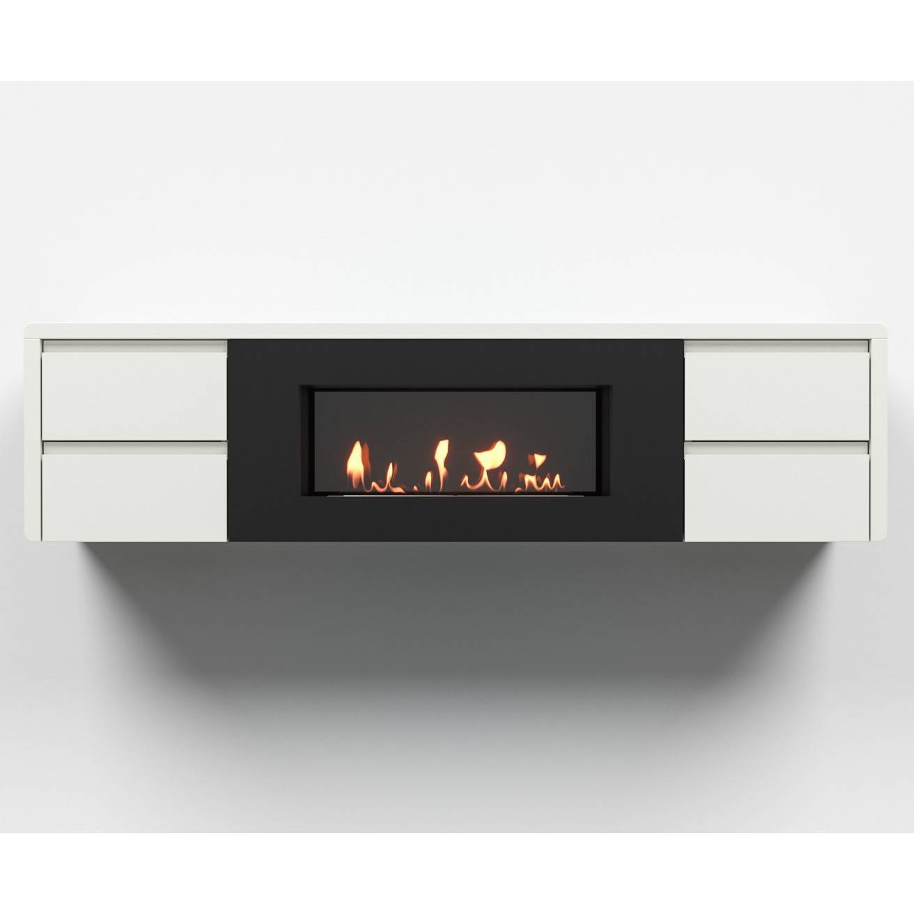 Тумба с биокамином Firelight BFP/P-1700 lux белая 1616365