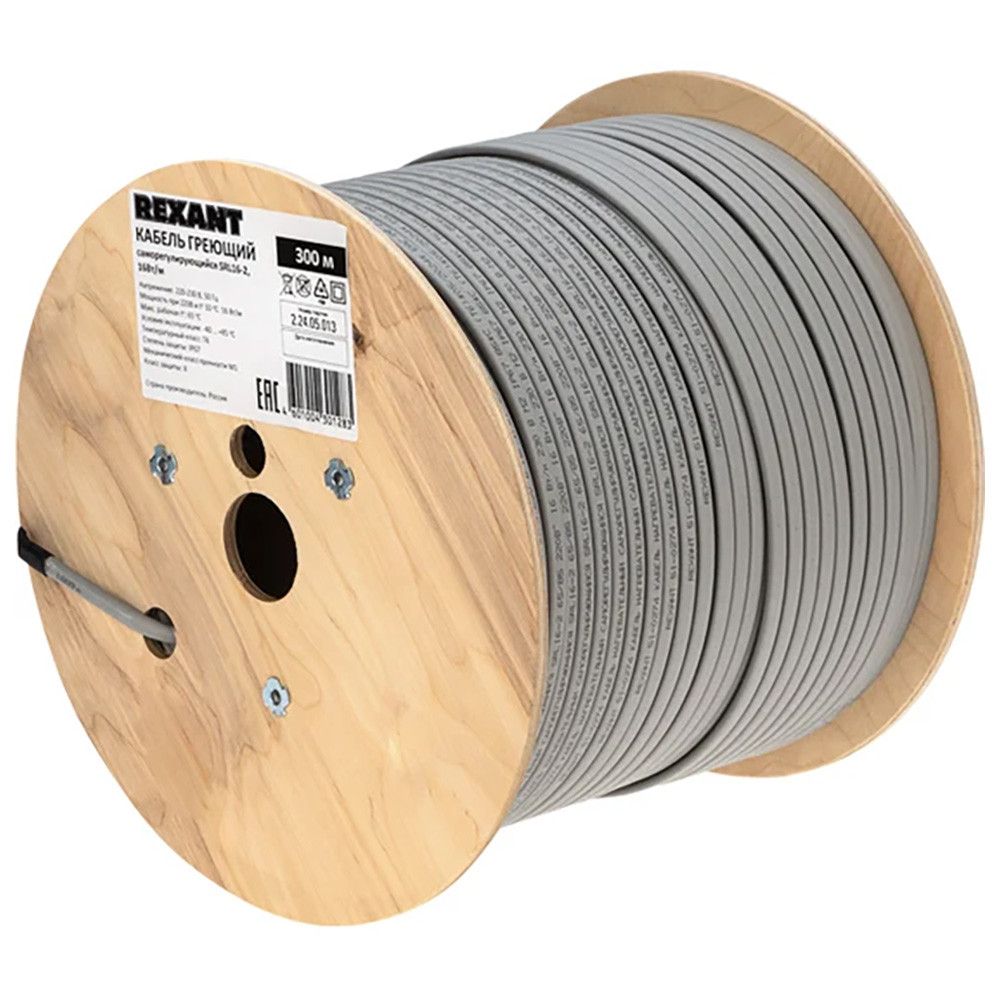 Кабель греющий саморегулирующийся REXANT SRL16-2 16 Вт/м 51-0274