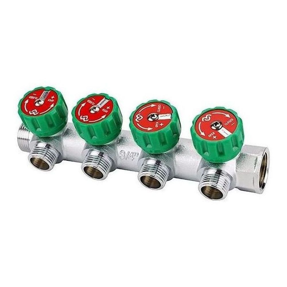 Коллектор распределительный VARMEGA VMMM01 3/4 на 4 выхода 3/4 ЕК VMMM01-C05154