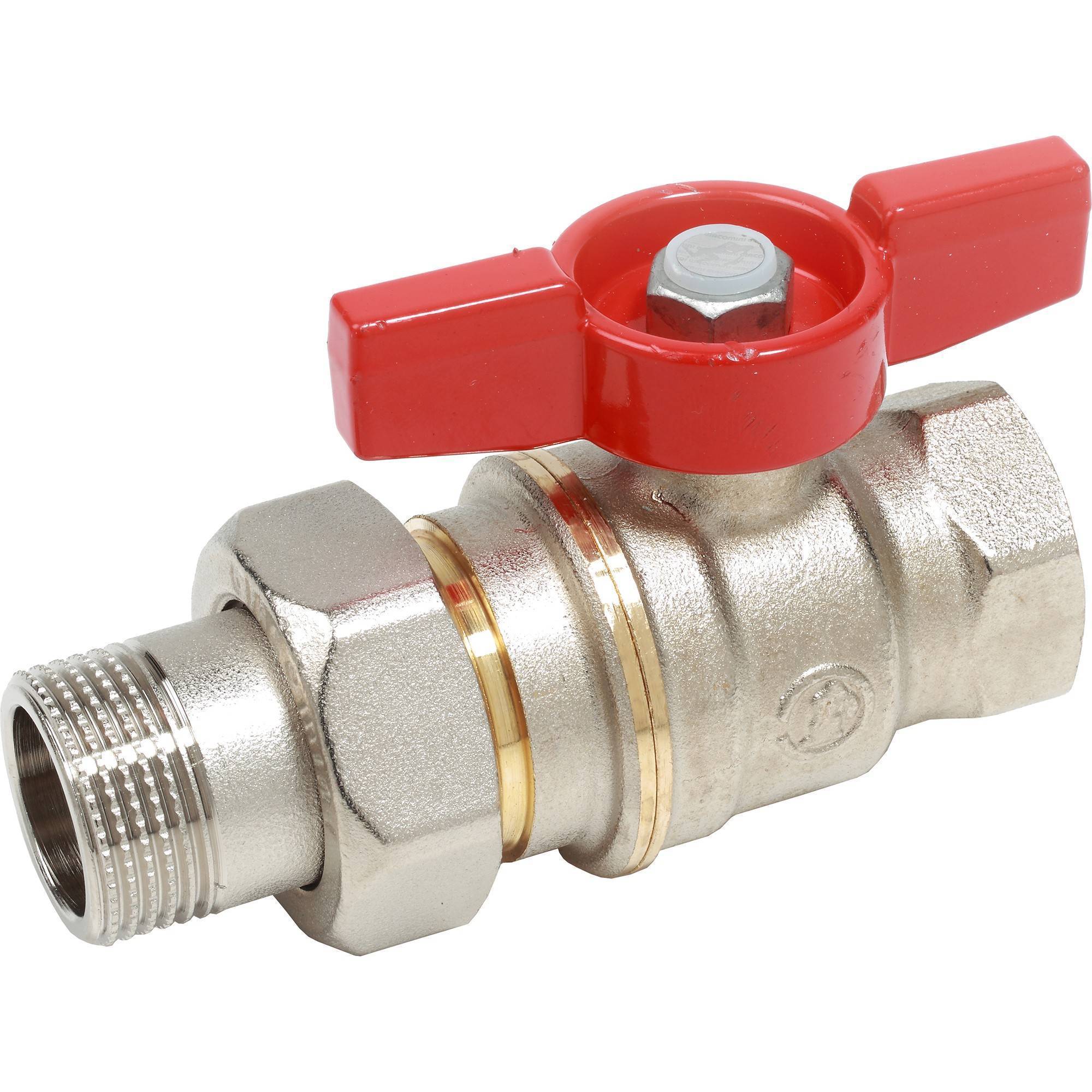 Кран шаровой Giacomini DADO с отводом 1 ВР-НР бабочка R919X007