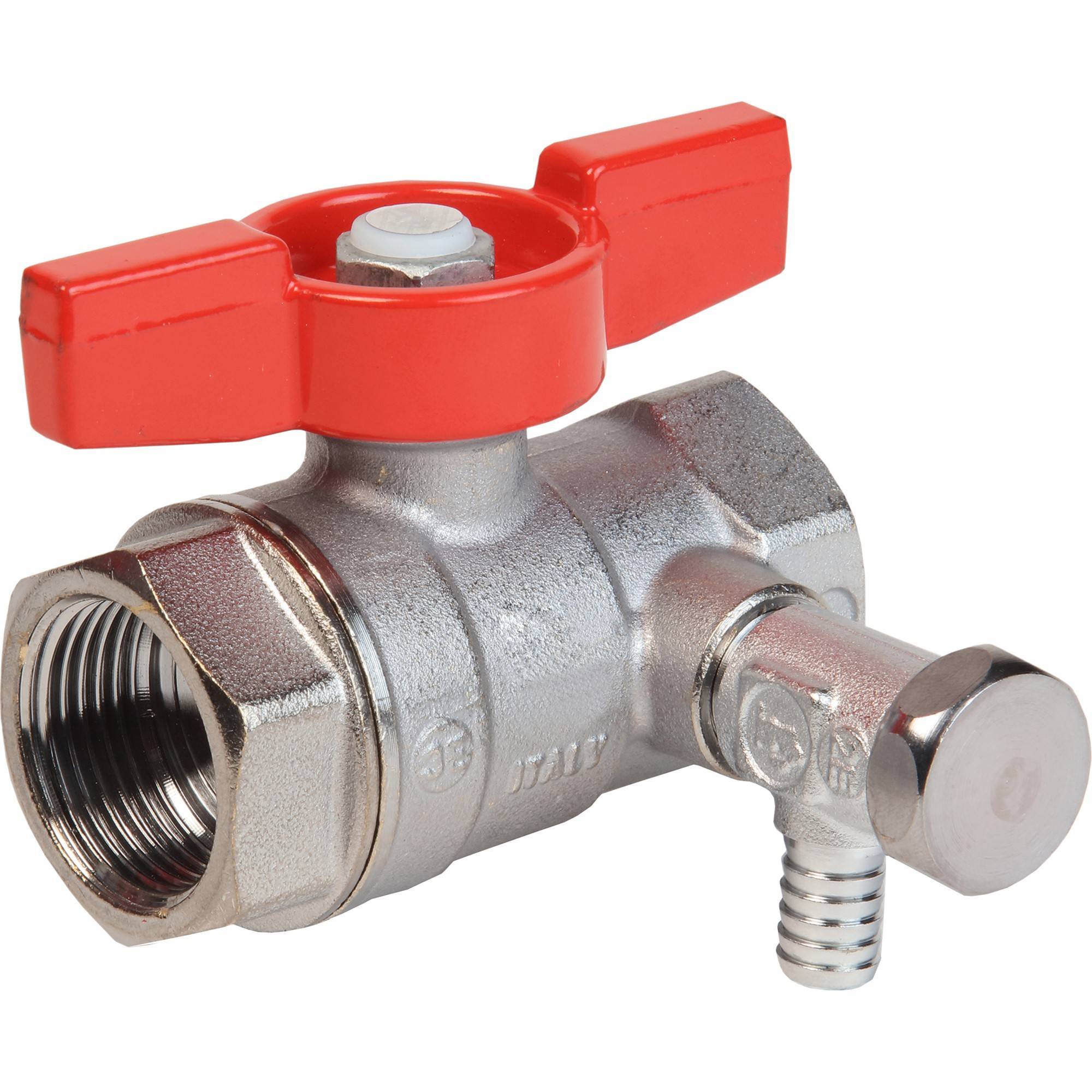 Кран шаровой Giacomini 3/4 дюйма ВР-ВР со сливом ручка-бабочка R250DX004