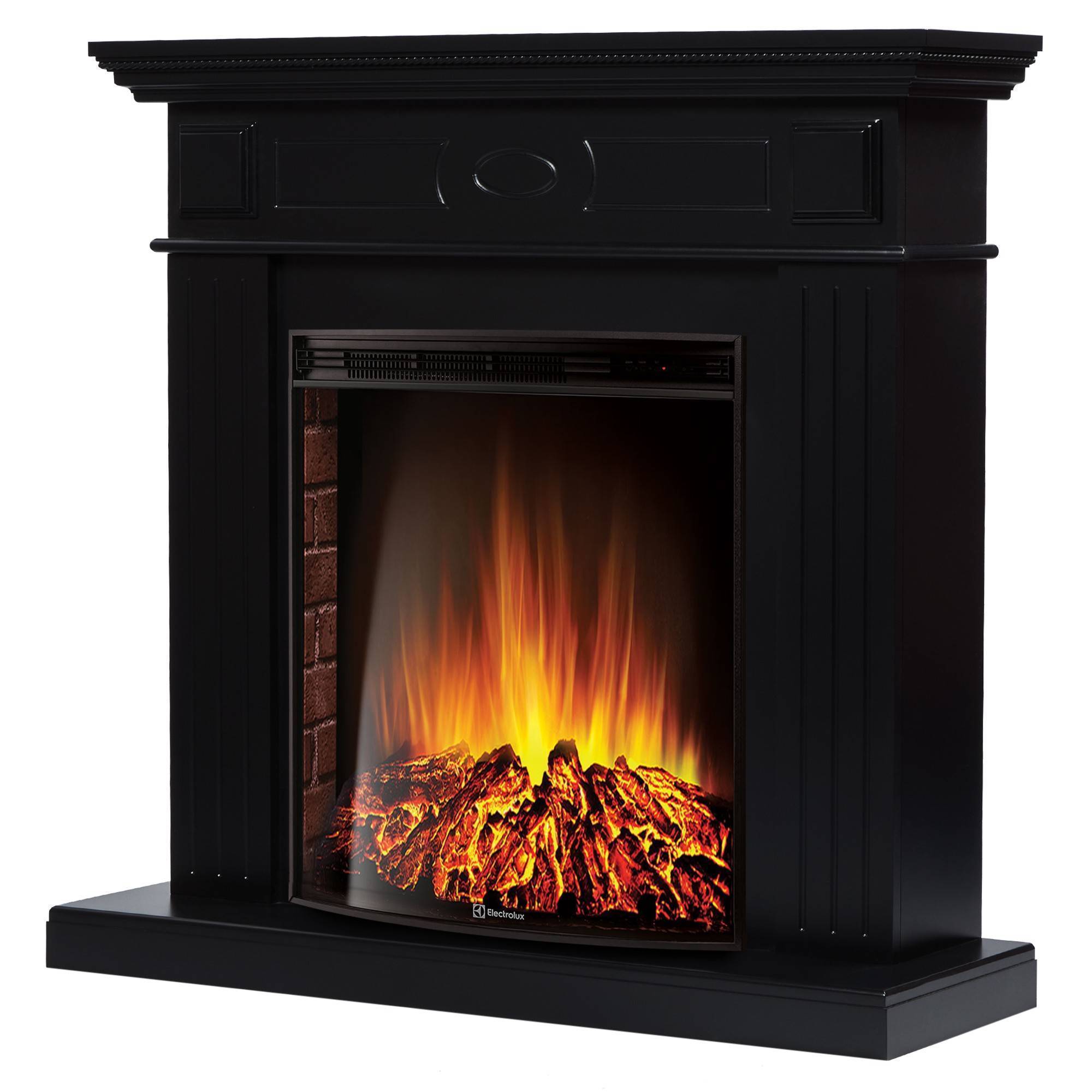 Портал для электрокамина Firelight Bianco 25 черная эмаль 1536142