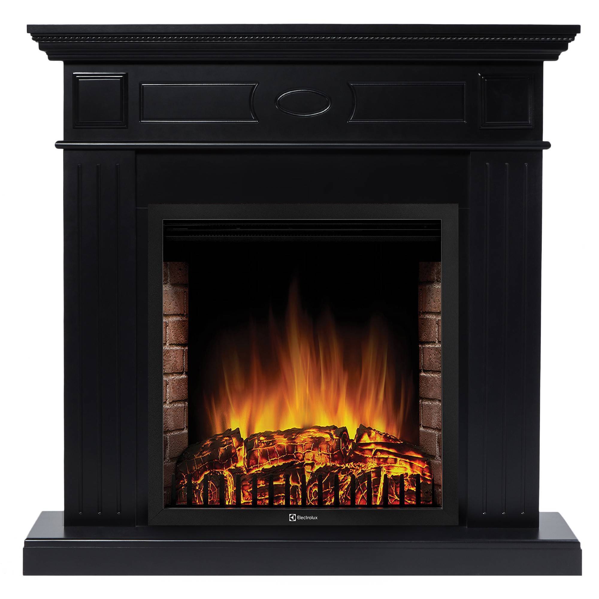 Портал для электрокамина Firelight Bianco 25 черная эмаль 1536142