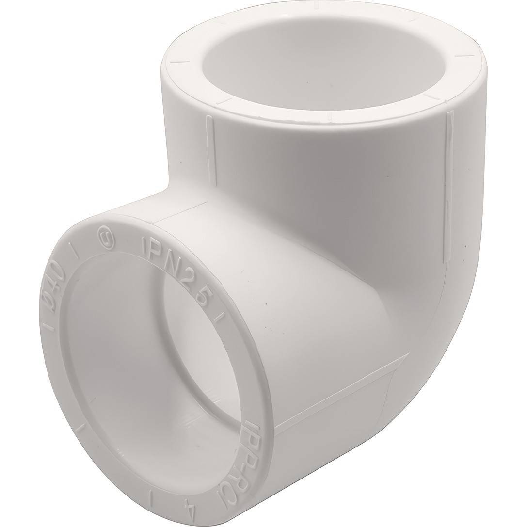 Угольник 90° PP-R THERMOLIGHT 40 мм белый НС-1620661