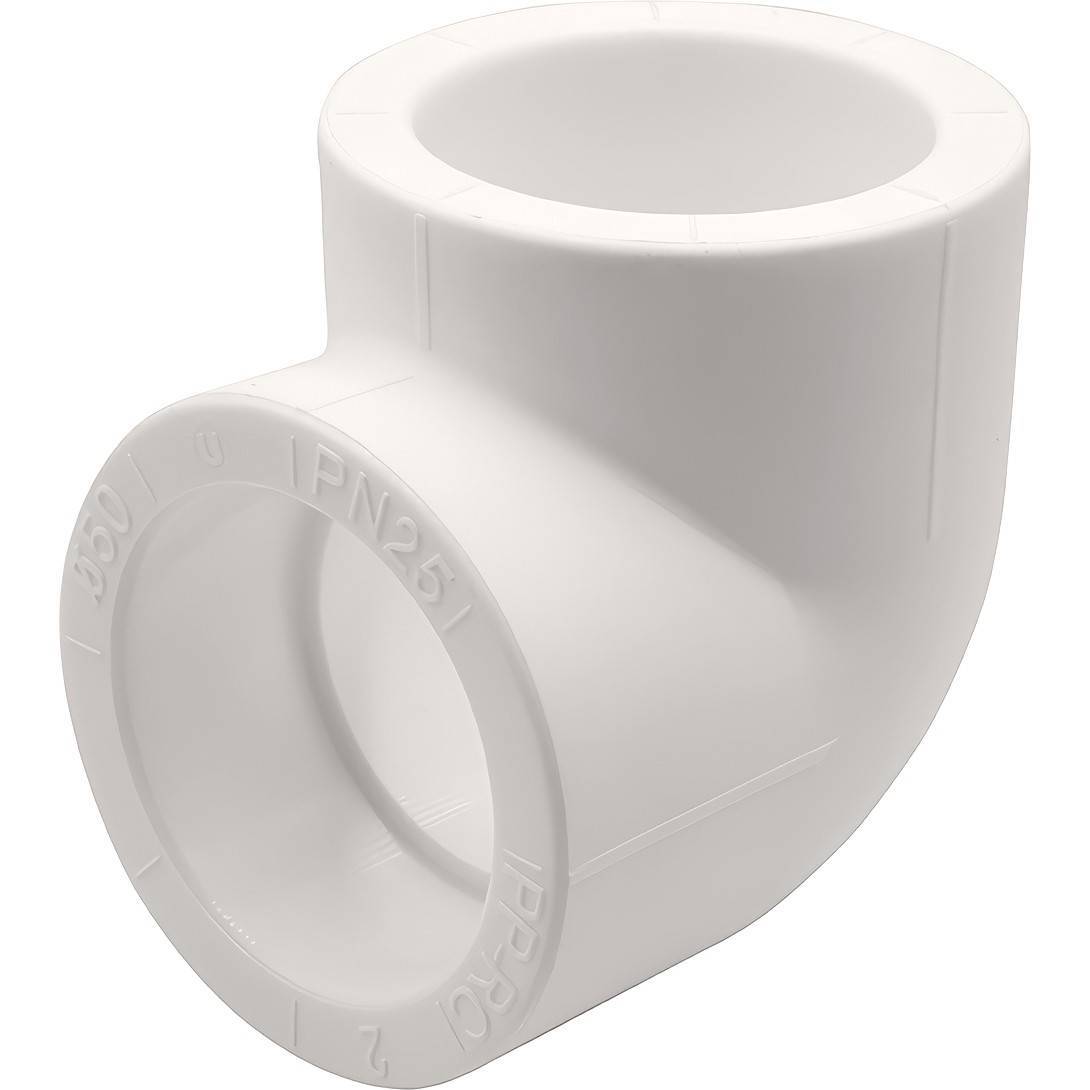 Угольник 90° PP-R THERMOLIGHT 50 мм белый НС-1620662